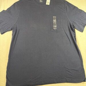 HB Fit by DXL 3XLT Navy Pocket T Shirt Big Tall NWT 100% Cotton